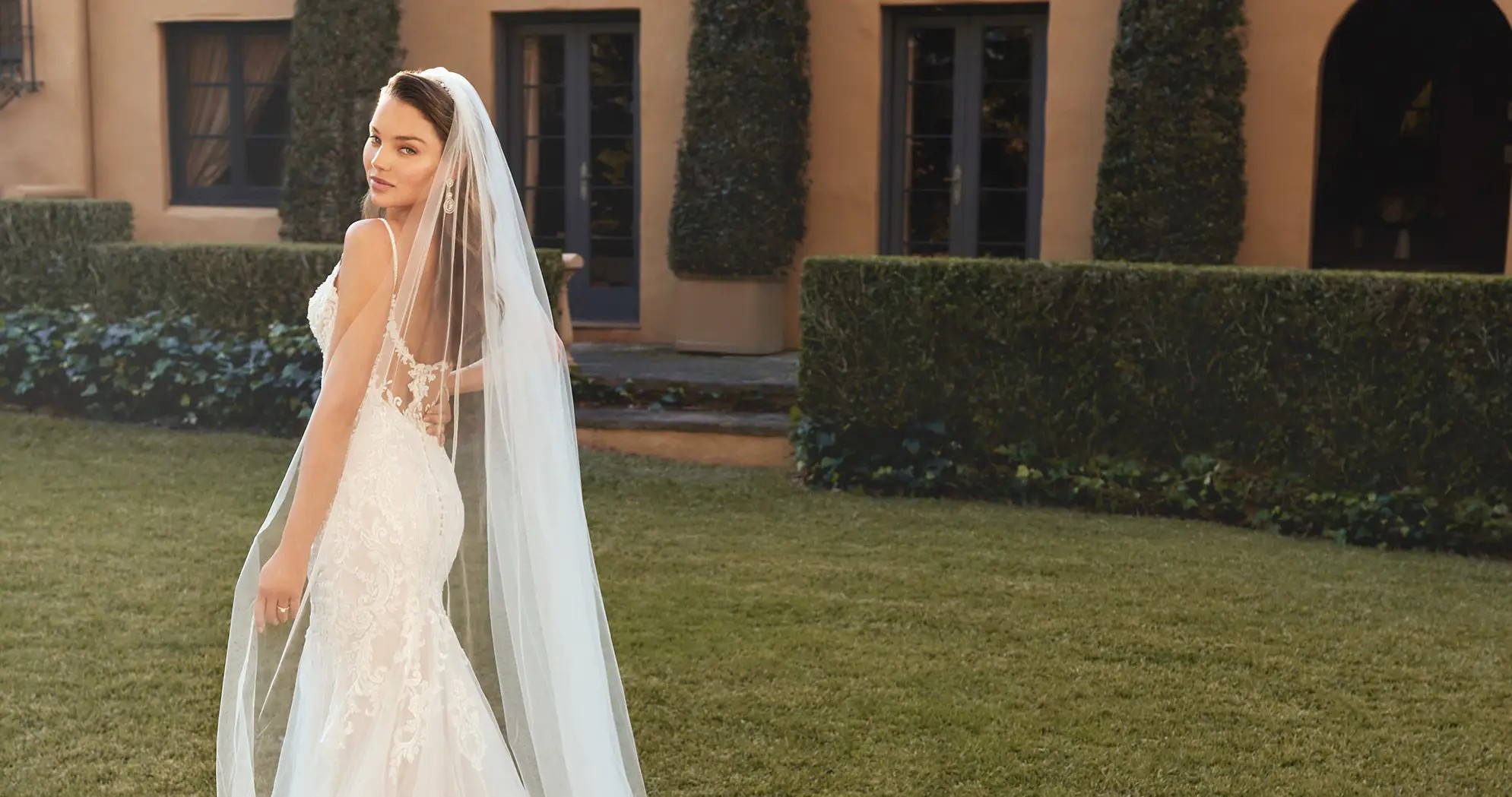 Model wearing a bridal gown