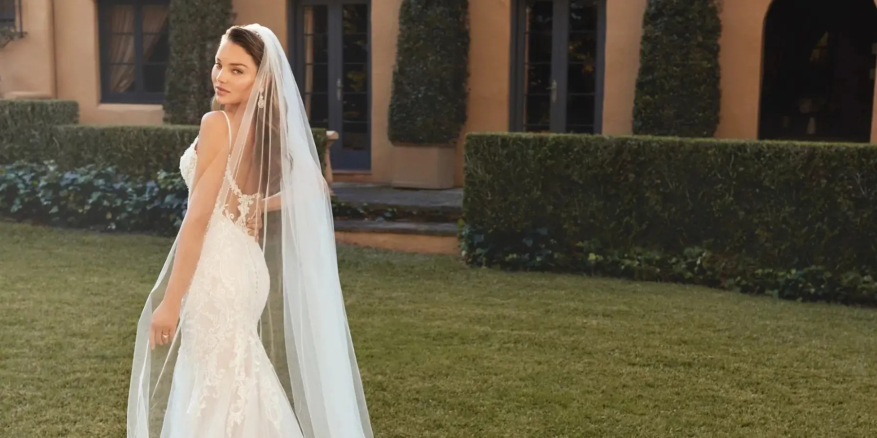 A girl wearing a bridal gown