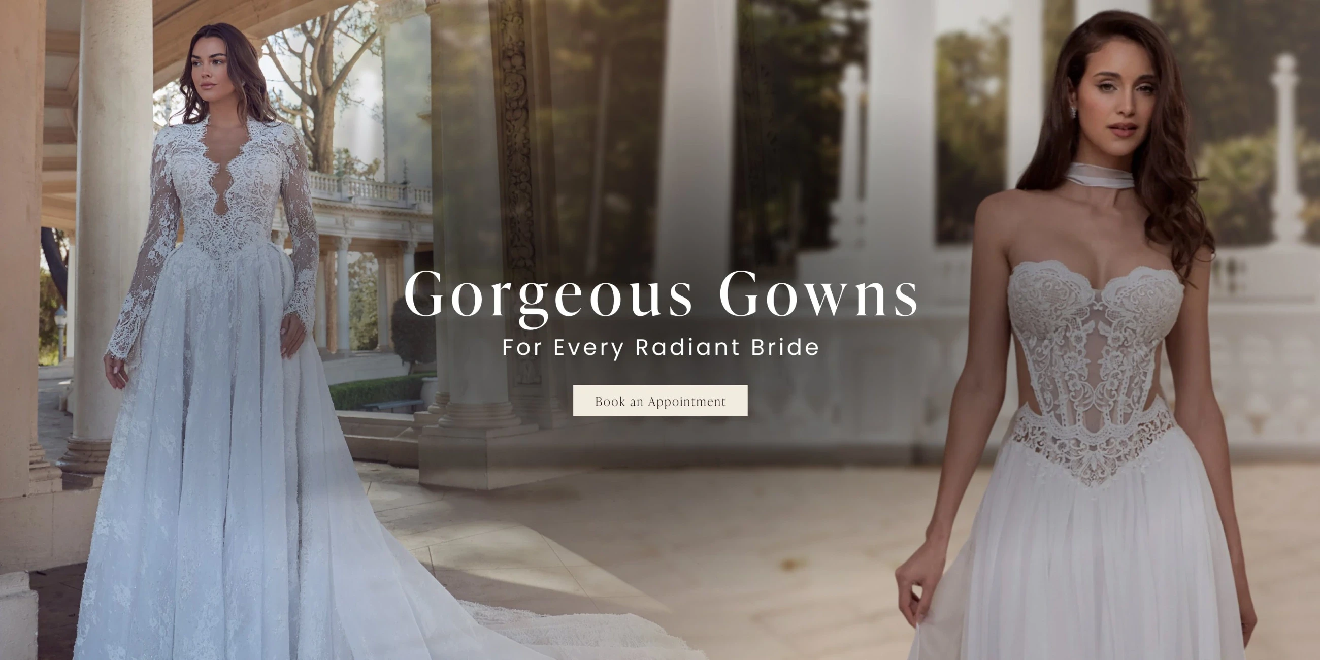 Models La perle bridal gowns, Gorgeous Gowns desktop banner